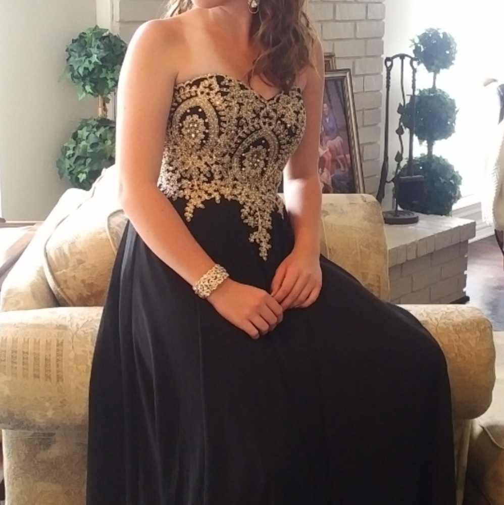 Black strapless Prom Dress
